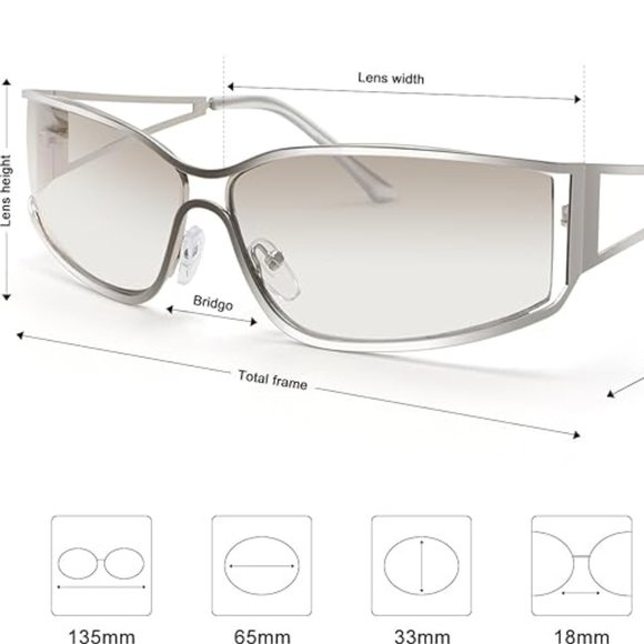 Retro women's charm sunglasses - Picture 7 of 8